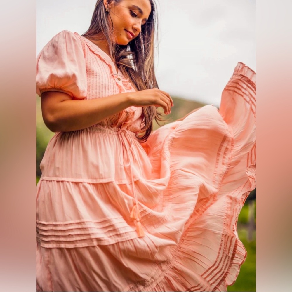 Jessakae Heartbreaker Cotton Coral Dress Size Medium